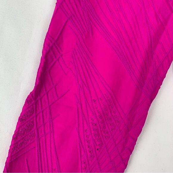 Onzie women's small medium pink leggings laser cut out barbie bright gym lulu - Picture 12 of 12